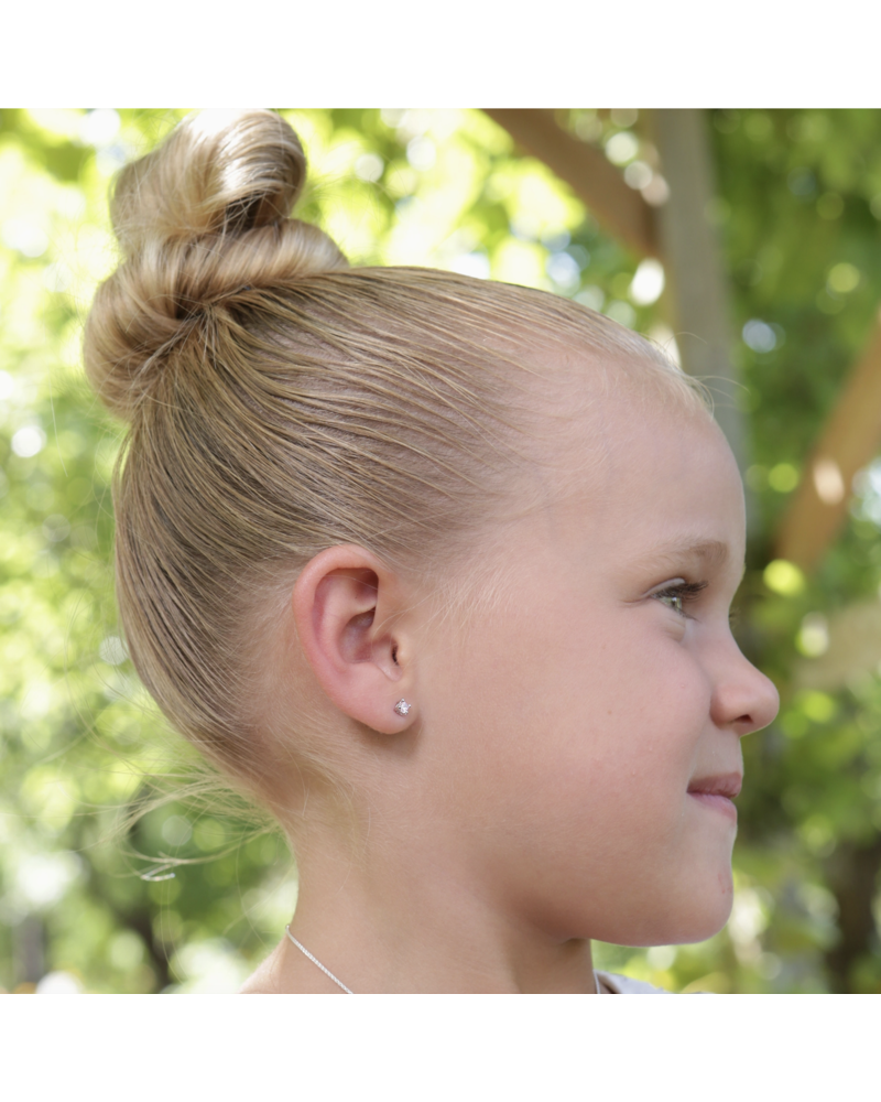 Cherished Moments Clear CZ Stud Earrings {S. Silver}