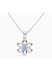 Cherished Moments Birthstone Daisy Flower Necklace (April) {S. Silver/14"}