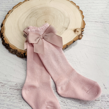 The Hair Bow Company Bow Socks {Dusty Rose}