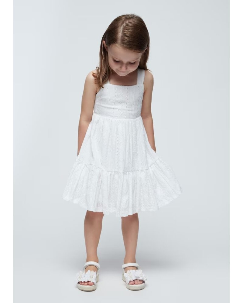 Mayoral Eyelet Dress {White}