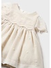 Mayoral  Embroidered Tulle Dress {Linen}