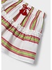 Mayoral  Eyelet Tank/Stripe Skirt Set {Red/Olive}