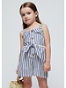Mayoral Stripes Romper {Chambray/Wht} S24