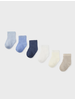 Mayoral  Set of 6 socks {Blues/Wht/Tan}