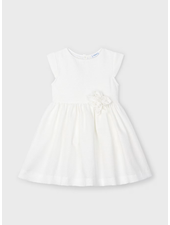 Mayoral Tulle Embroidered Dress {Ivory}