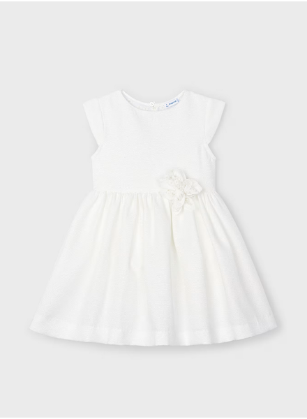 Mayoral Tulle Embroidered Dress {Ivory}