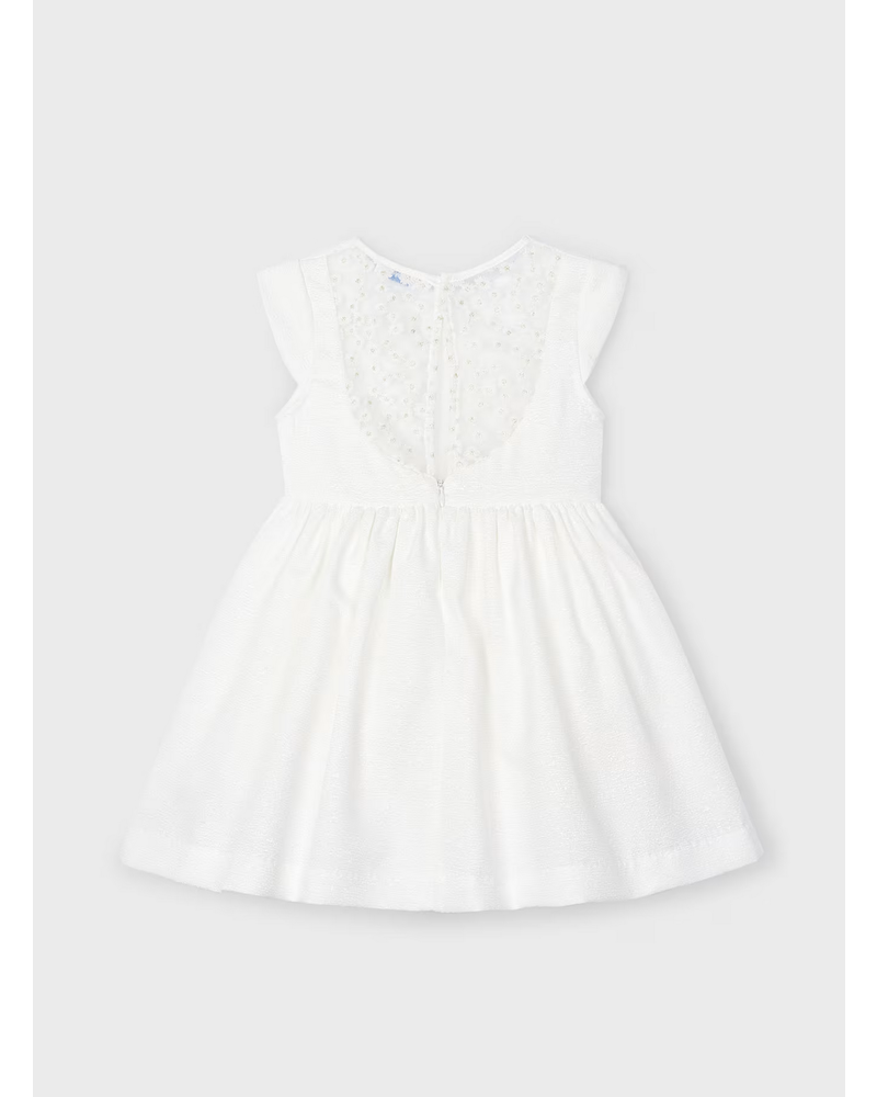 Mayoral  Tulle Embroidered Dress {Ivory}
