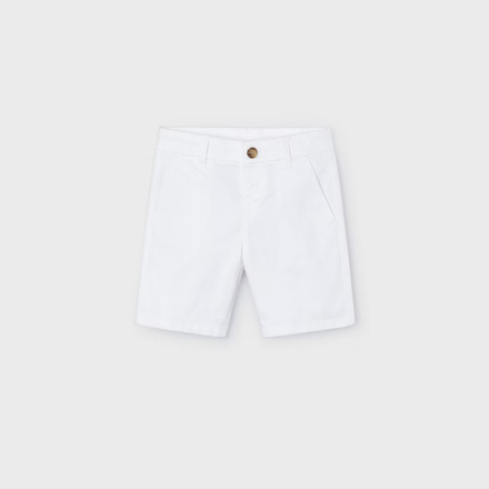 Mayoral Basic Twill Chino Shorts {White}