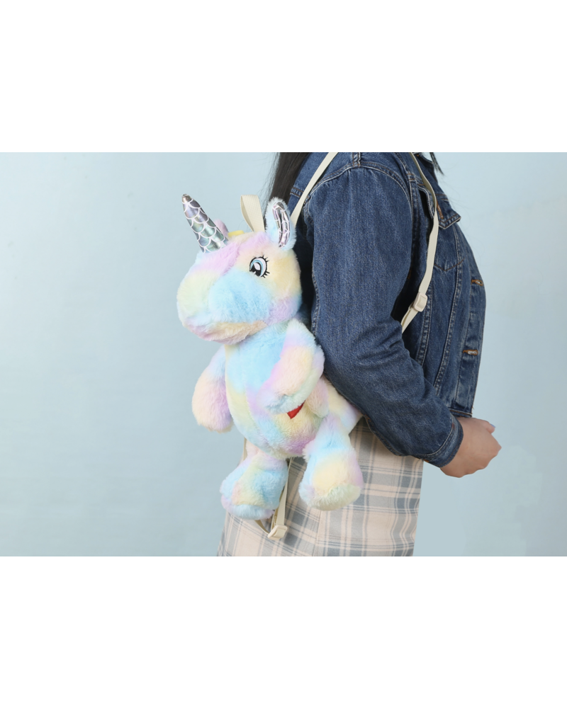 Bewaltz Plushie Heart Unicorn Backpack {Blue}