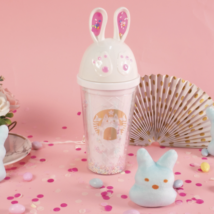 Bewaltz Sprinkle Rabbit Tumbler {White}