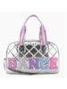OMG Accessories 'Dance' Quilted Metallic Bag {Pink & Silver}