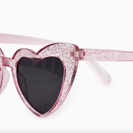 OMG Accessories Miss Bella Kitty Cat Ombre Plush Heart Sunglasses and Case