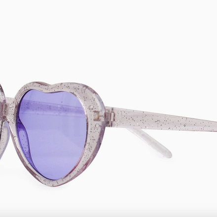 OMG Accessories Miss Gwen Unicorn Ombre Plush Heart Sunglasses and Case