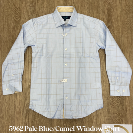 L/S Dress Shirt {Blue/Camel Window}