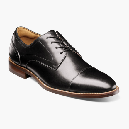 Florsheim Rucci Cap Toe Oxford Jr. {Black 001}