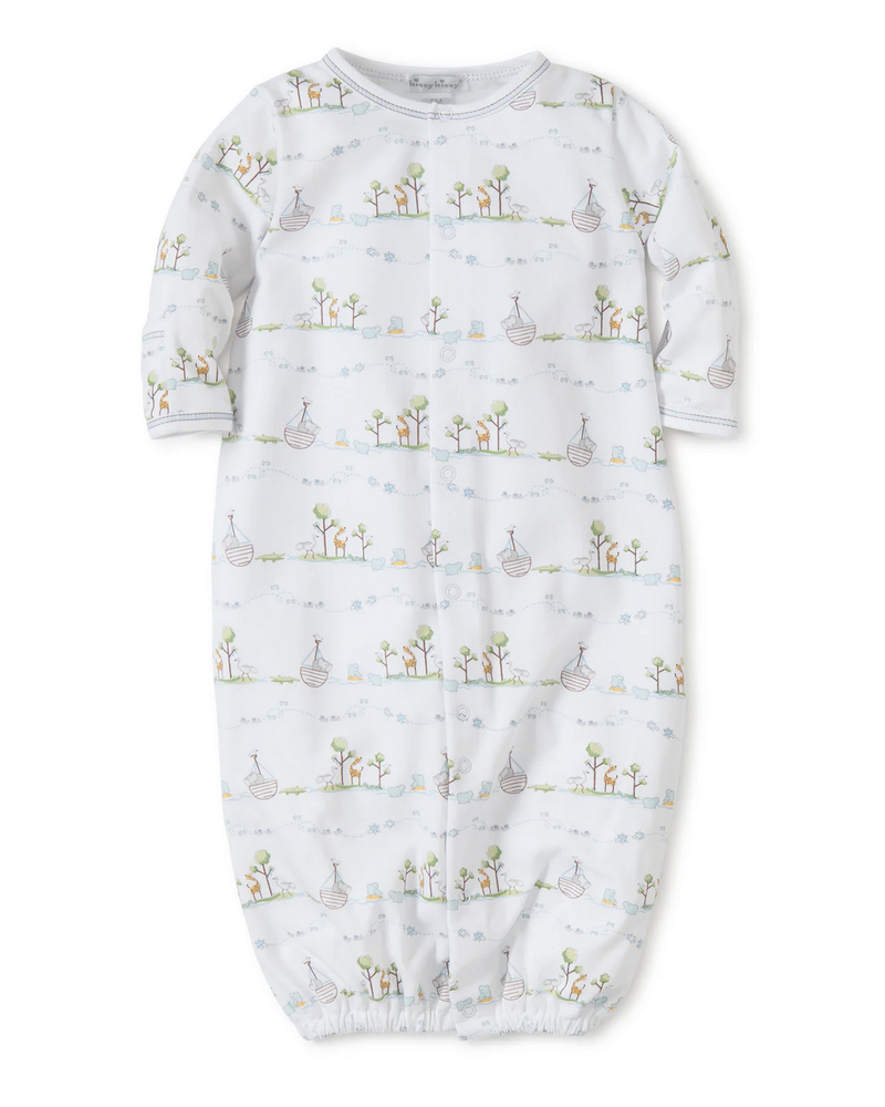 Noah's Print Convertible Gown {Light Blue}