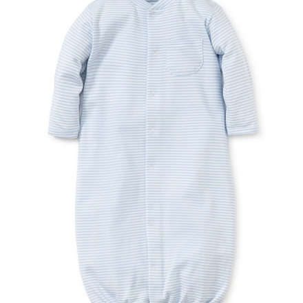 Stripes Convertible Gown {Wht/Lt.Blue}