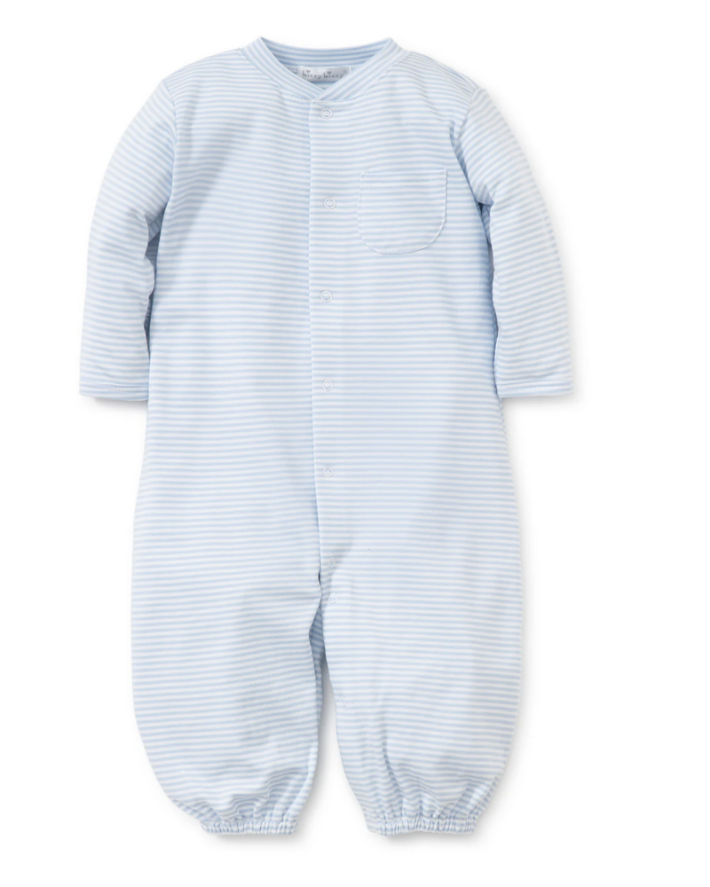 Stripes Convertible Gown {Wht/Lt.Blue}