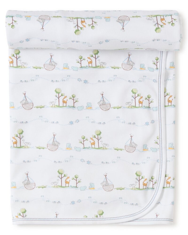 Noah's Print Blanket {Light Blue}