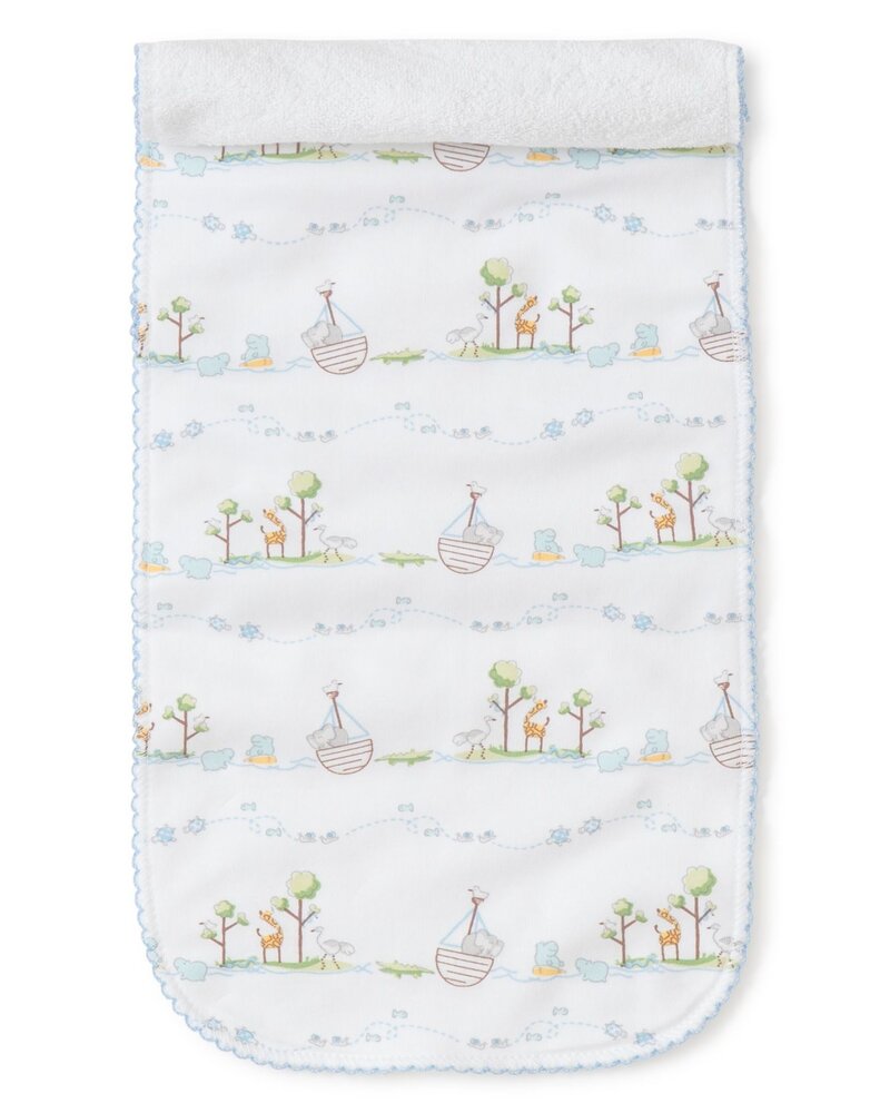 Noah's Print Burp {Light Blue}