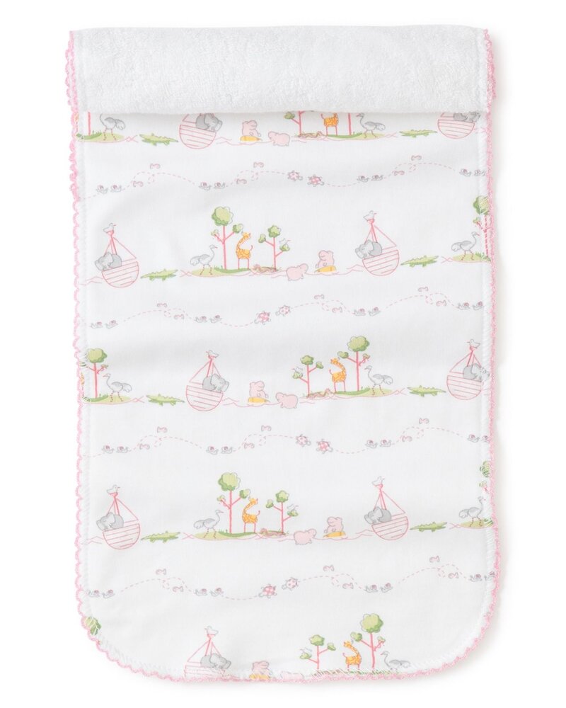 Noah's Print Burp {Pink}