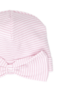 Bow Stripes Hat {Wht/Pink}