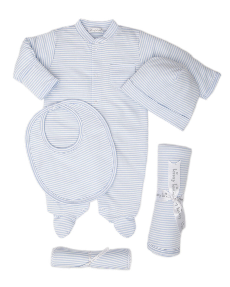Simple Stripes Hat {Lt. Blue/White} NB
