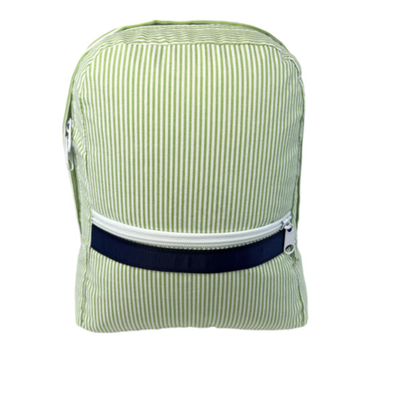 *NEW* Seersucker Backpack {Grasshopper}  Small