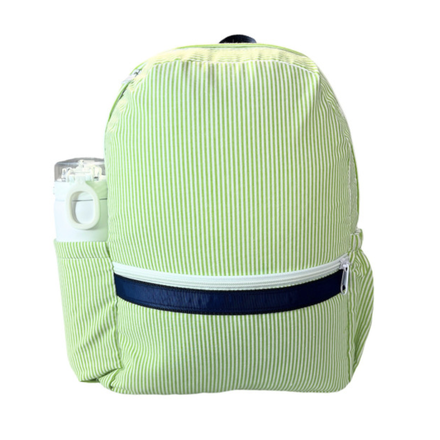*NEW * Seersucker Backpack w/ Pockets {Grasshopper}