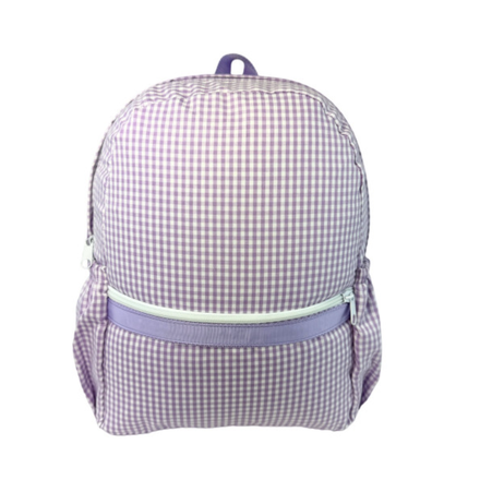 *NEW * Gingham Backpack w/ Pockets {Lilac}