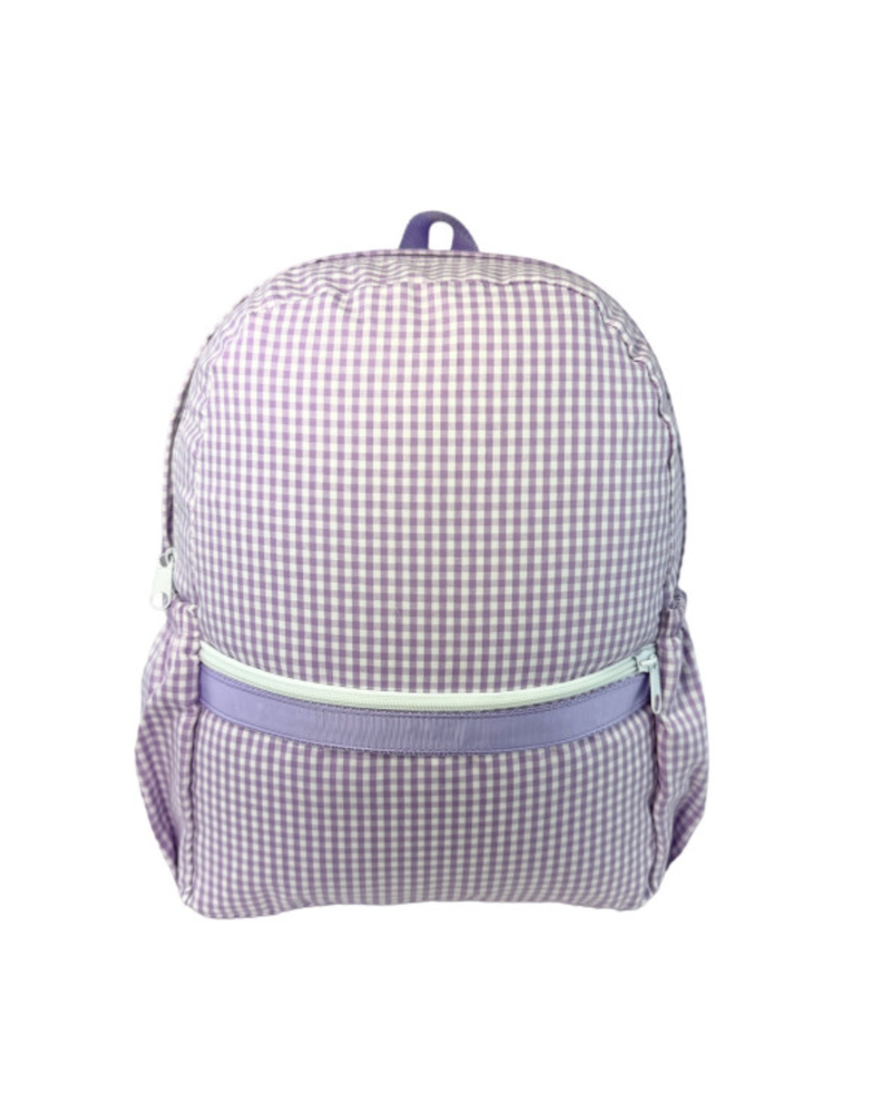 *NEW * Gingham Backpack w/ Pockets {Lilac}
