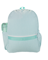 *NEW * Seersucker Backpack w/ Pockets {Mint/White}