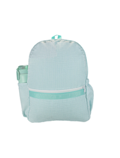 *NEW * Seersucker Backpack w/ Pockets {Mint/White}