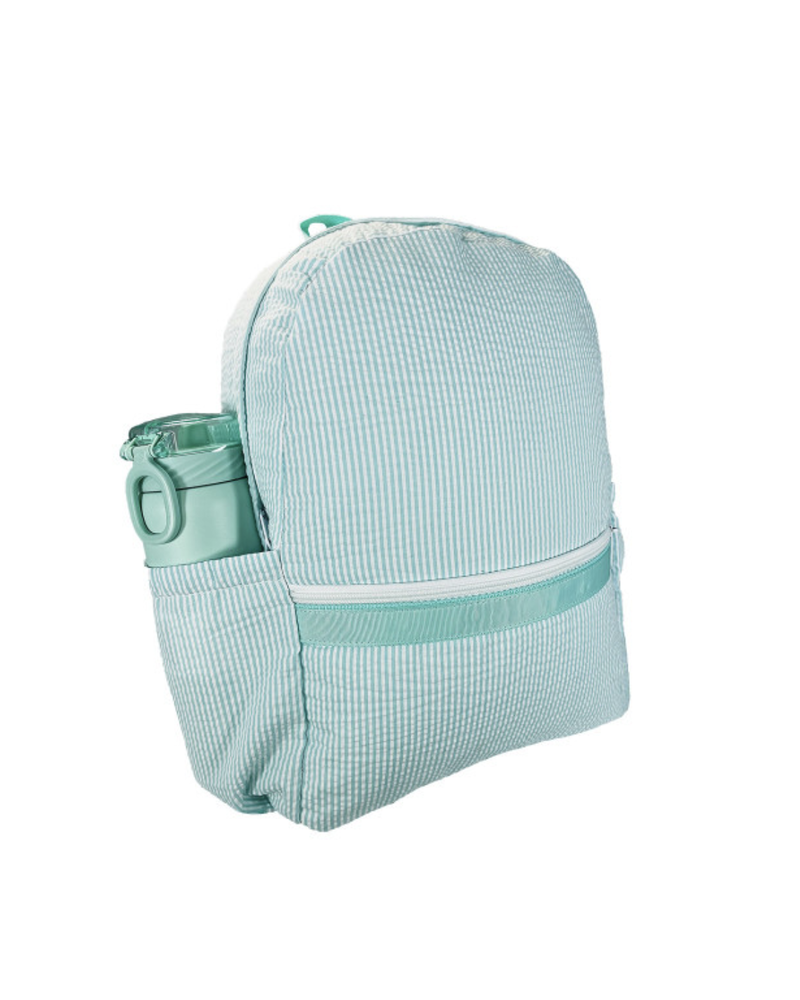 *NEW * Seersucker Backpack w/ Pockets {Mint/White}