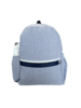 *NEW * Seersucker Backpack w/ Pockets {Navy/White}