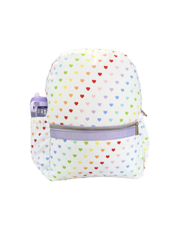 Seersucker Backpack {Tiny Hearts}