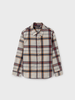 Mayoral L/S Plaid Shirt {Bur/Nvy/Org} Tween