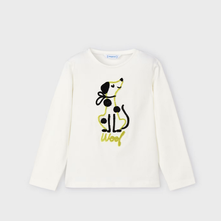 Mayoral 'Woof' Dog T-Shirt {Ivory}