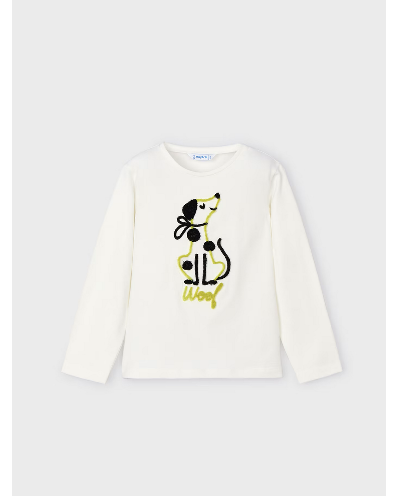 Mayoral 'Woof' Dog T-Shirt {Ivory}