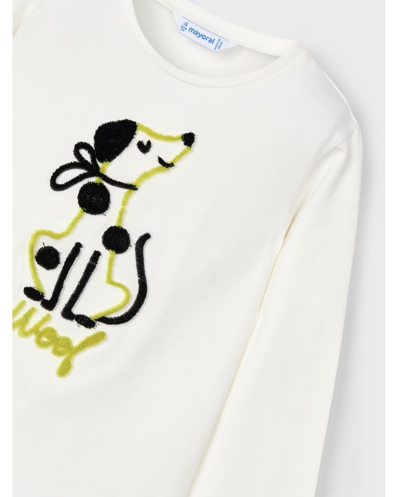 Mayoral 'Woof' Dog T-Shirt {Ivory}