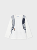 Mayoral L/S Backpack T-Shirt w/ Relaxed Fit Pants {Crm/Blue Blk}