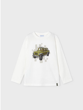 Mayoral L/S Jeep T-Shirt {Ivory}
