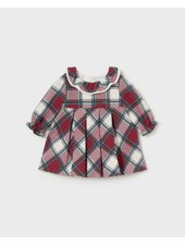 Mayoral Plaid Ruffle Collar Dress {Red/Nvy/Grn}
