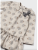 Mayoral Hedgehog Bow Dress {Tan/Grey}