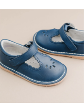 Angie Scalloped T-Strap MJ {Navy}