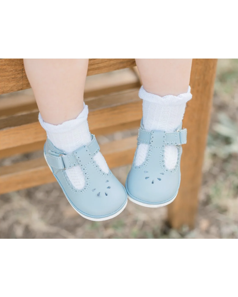 Dottie Scalloped Perforated MJ {Dusty Blue}