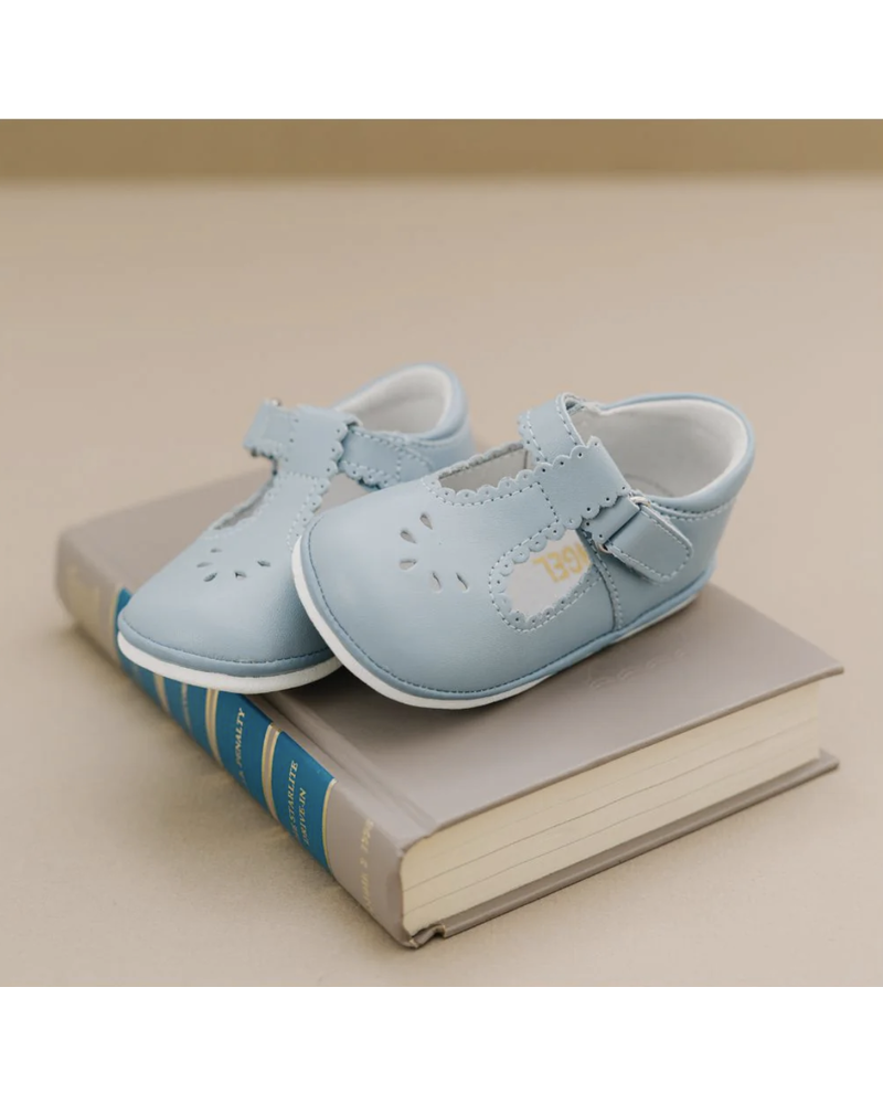 Dottie Scalloped Perforated MJ {Dusty Blue}
