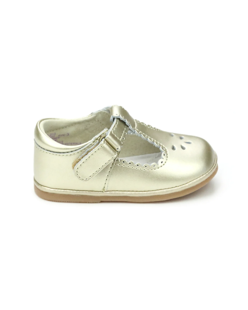Dottie Scalloped Perforated MJ {Gold}