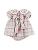 Sophie & Lucas Holiday Check Petal Dress {Grey/Red}