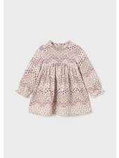 Mayoral Floral Dress {Ivory/Tan/Pnk}